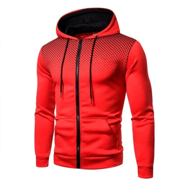 Mens Hoodie Zip Up Hoodie Sweatshirt Graphic Zipper Pocket Polka Pot Print Sports Outdoor Casual Daily Hoodies Slim Sweatshirts - Image 4