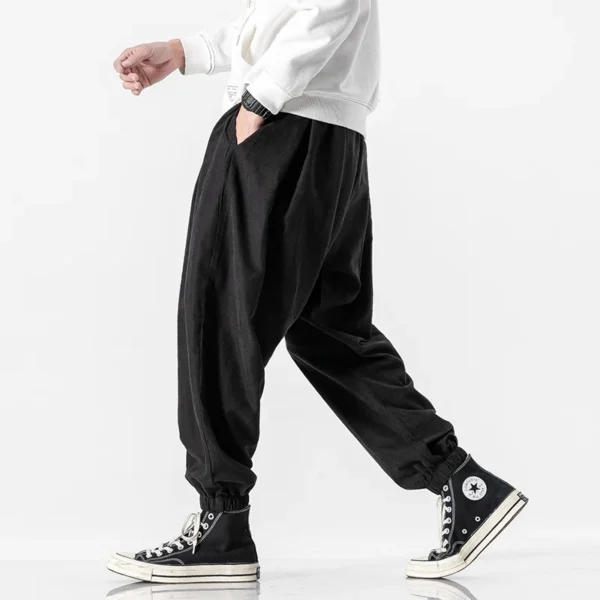 New Autumn Men's Black Pants Hip Hop Streetwear Fashion Jogger Harem Trousers Man Casual Sweatpants Male Pants Big Size M 5XL