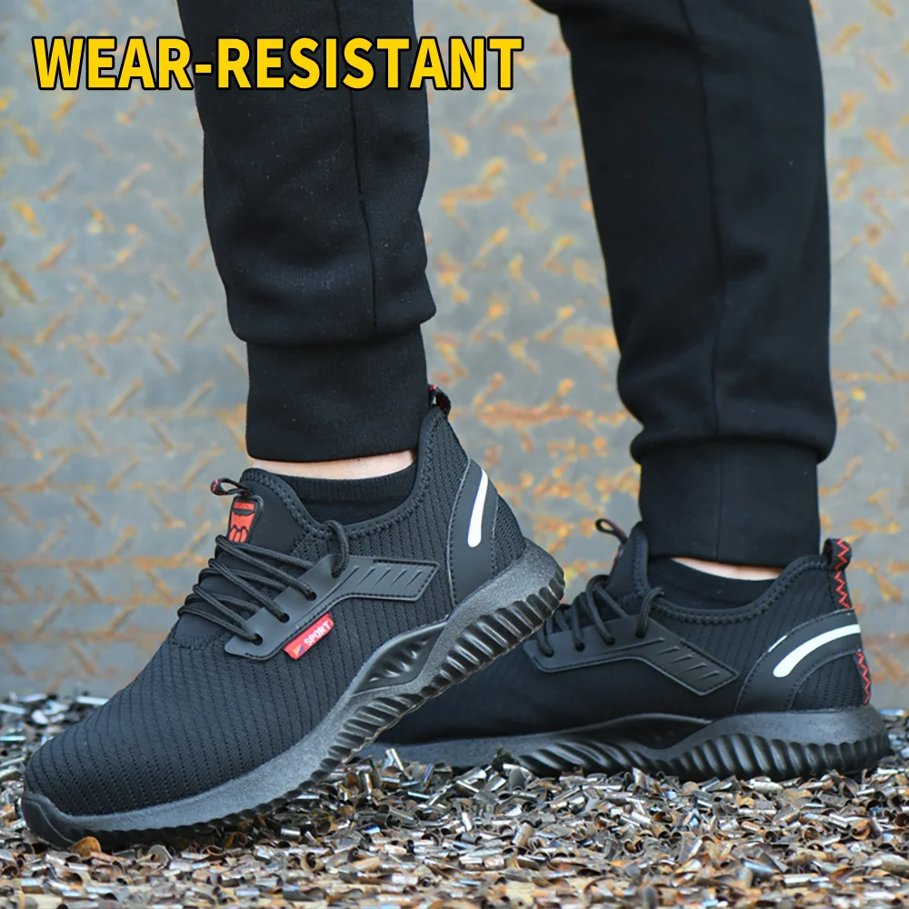Work Sneakers Steel Toe Shoes Men Safety Shoes Puncture-Proof Work Shoes Boots Fashion Indestructible Footwear Security - Image 4