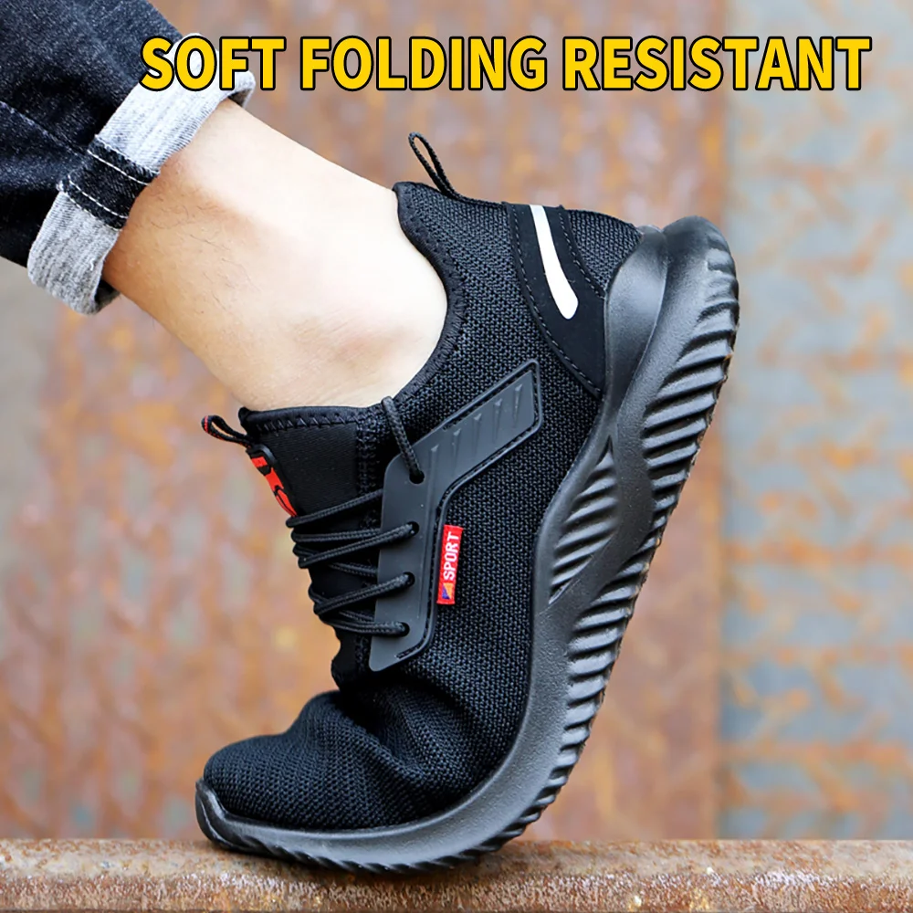 Work Sneakers Steel Toe Shoes Men Safety Shoes Puncture-Proof Work Shoes Boots Fashion Indestructible Footwear Security - Image 6