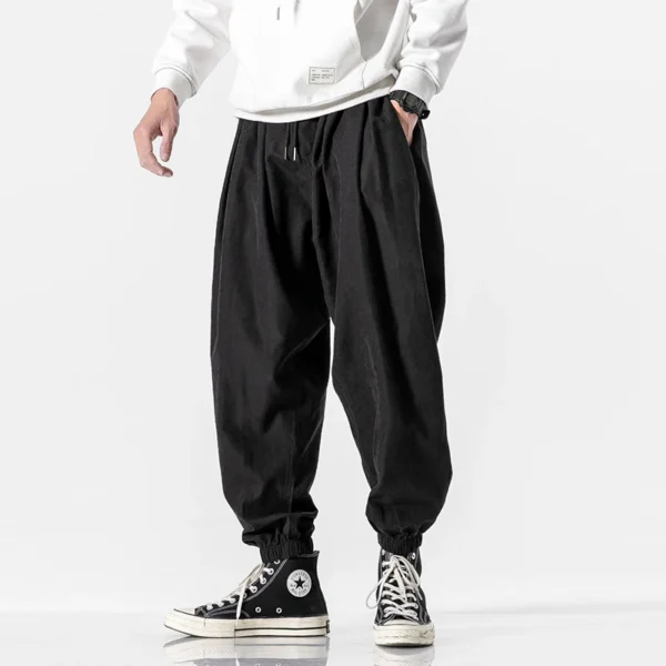 New Autumn Men's Black Pants Hip Hop Streetwear Fashion Jogger Harem Trousers Man Casual Sweatpants Male Pants Big Size M 5XL