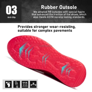Steel Toe Safety Shoes for Men Women Lightweight Work Sneakers Puncture Proof Work Shoes Unisex Coustruction Safety Work Boots