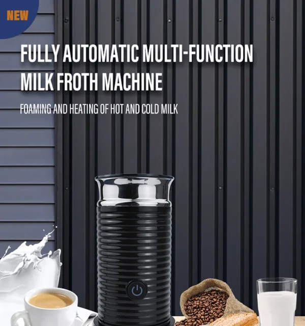 220V Electric Milk Frother Frothing Automatic Milk Warmer Foamer Cold/Hot Latte Cappuccino Chocolate Foam Maker Kitchen Tools