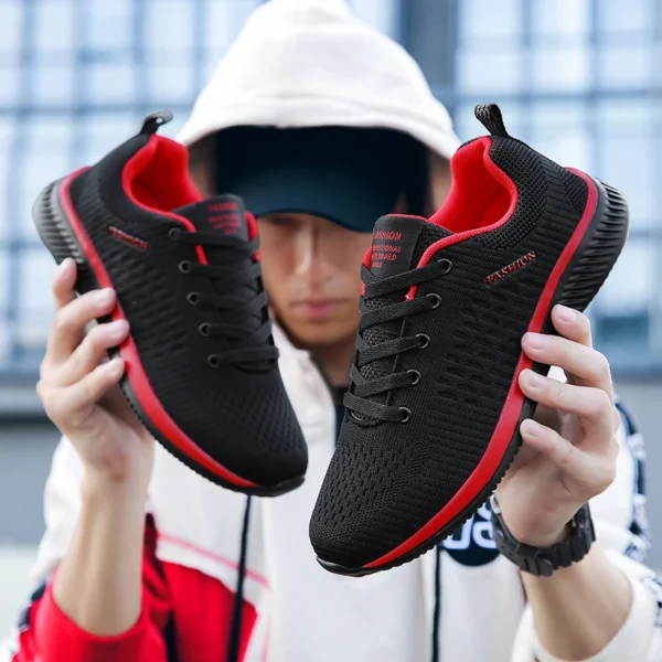 Men Shoes Breathable Men's Sneakers Comfortable Casual Shoes Tenis Outdoor Slip On Walking Sneakers - Image 3