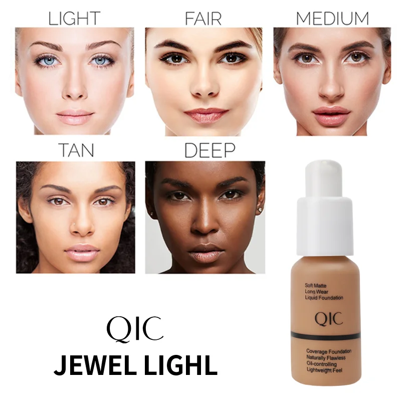 Liquid Foundation Concealer Face Naturally Flawless Matte Oil-Control Waterproof Long Lasting Foundation 30ml 5 Colors Optional - Image 3