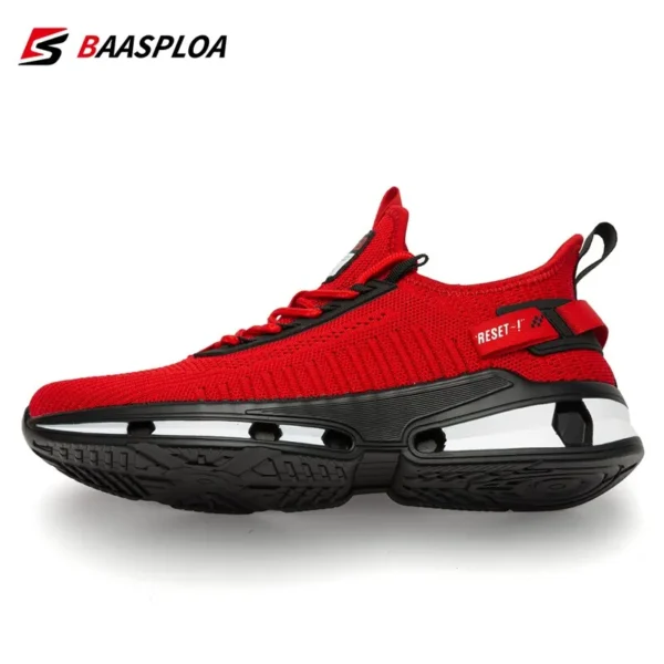 Baasploa 2023 New Men Sneaker Comfortable Knit Walking Shoes Breathable Fashion Sneaker Anti-Slip Shock-Absorbing Casual Shoes - Image 2