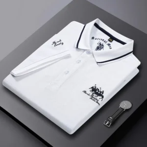 New Summer Korean Embroidered Polo Shirt Men's Luxury Top Casual Lapel Short Sleeve T-shirt Fashion Anti-wrinkle Men T Shirt