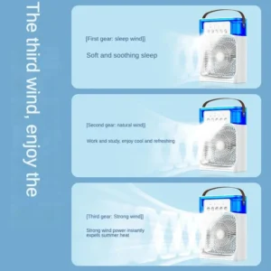 3 In 1 Fan AIr Conditioner Household Small Air Cooler LED Night Light Portable Humidifier Air Adjustment Fan Office Home Fan New