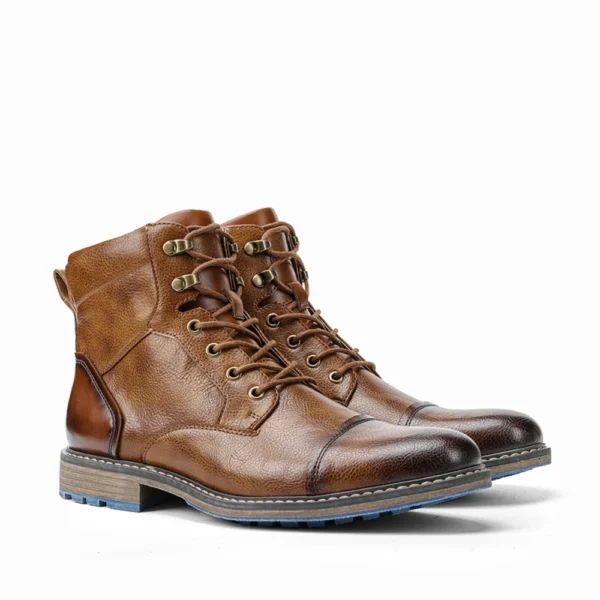 Men Boots 2024 Fashion Comfortable Spring Leather Boots - Image 4
