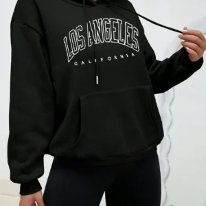 Los Angeles Art Letter Design Women Streetwear American Style Fashion Sweatshirt Autumn Hip Hop Female Hoodies Casual Fleece Top