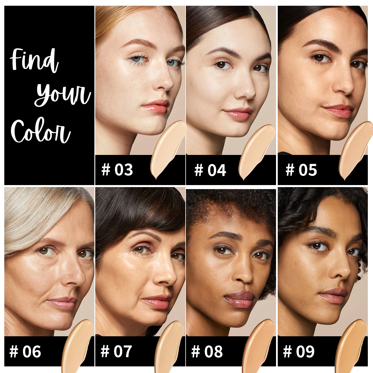 Waterproof Liquid Concealer Full Coverage, Matte Finish Long-Wearing Brightening Concealer, Multi-Use Facial Concealer Makeup - Image 3