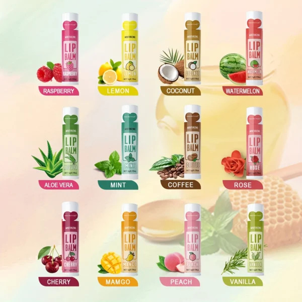 12 PCS/gift lip balm set 5g Deep Moisturizing and long-lasting moisturizing exfoliating to create hydrated lips - Image 3