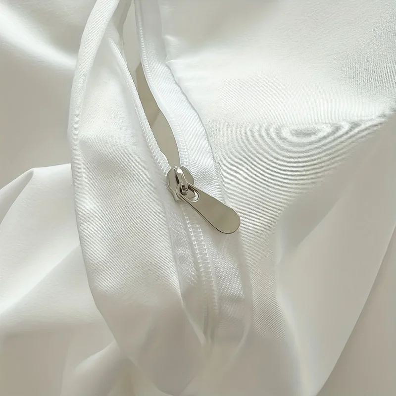 3pcs soft Duvet Cover Set (1*Duvet Cover + 2*Pillowcase, Without Core), pure color Bedding Set, Soft Comfortable - Image 4