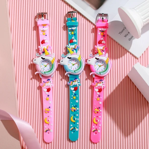 Carton Silicone Gift Watch for Boys and Girls Cute Colorful Lovely Kids Wristwatch - Image 4