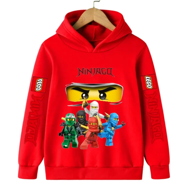 Lego Phantom Ninja Children's Boys' Clothes Girls' Long sleeved Hoodies Casual Sports Hoodies 3-13 Year Old Boys' Jackets