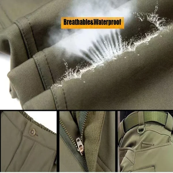 Men's City Gargo Winter Tactical SharkSkin Jackets Hiking Pants Fishing Climbing Trekking Casual Hunting Camping Trousers M-5XL - Image 5