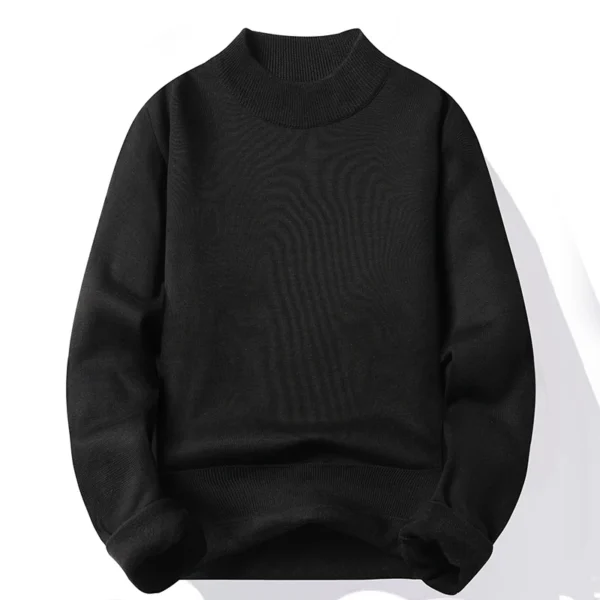 Men's Pullover Soft Sweater Winter Velvet Shirts Brand Clothing Knitted Fleece Warm Cold Blouse Slim Fit Bottom Shirts - Image 5