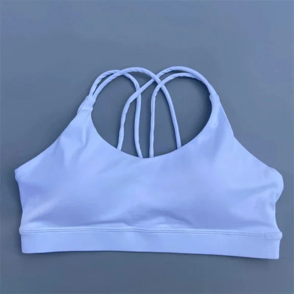Solid Color soft high strength Women Fitness Bra Tight Sport Top Comprehensive Training Gym Yoga Underwear Tight With Chest Pad - Image 3