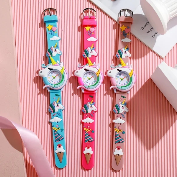 Carton Silicone Gift Watch for Boys and Girls Cute Colorful Lovely Kids Wristwatch - Image 5