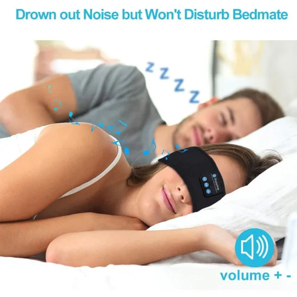 Wireless Bluetooth Headband Sleeping Headphones Sports Earphone Music Hat with Thin HD Stereo Speakers Eye Mask for Side Sleeper - Image 5