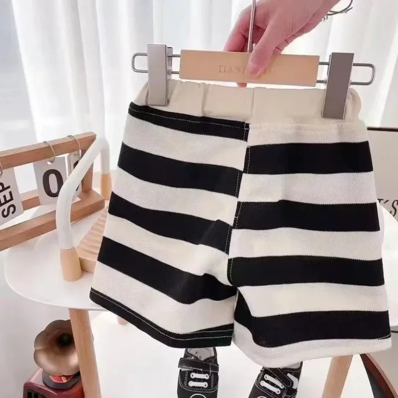 Summer Children Sets Boys Girls Short-sleeved Striped T-shirt +Shorts Set Babies Fashion Round Neck Tracksuits Kids Suits - Image 3