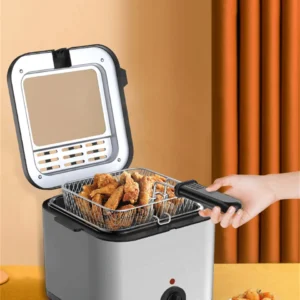 Electric Fryer 1PC Large Capacity Home Chicken Fillet French Fries Fryer All-in-One Deep Fryer Kitchen Appliances