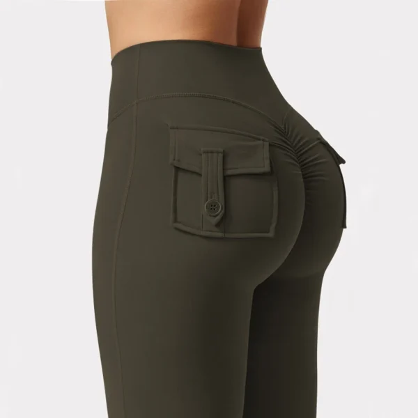 2024 Newest Women Wide Leg High Stretch Yoga Leggings Naked Feeling Compression Fitness Workwear with pockets Yoga Pant ﻿ - Image 6