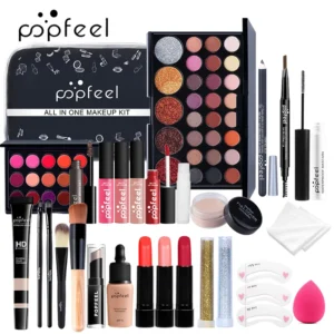 POPFEEL All In One Makeup Kit for Women Full Kit Set, All in One Makeup Sets Include Eyebrow Eyeliner Eyeshadow