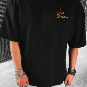 Don'T Dream Your Life Live Your Dream Men Clothes Fashion Summer T-Shirts Streetwear 100% Cotton Loose Tops Breathable Tee