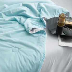 Air Condition Comforter for SummerPure Color, Ice Silk Cooling Blanket, Lightweight and Smooth, Twin, King Size Cold Quilt