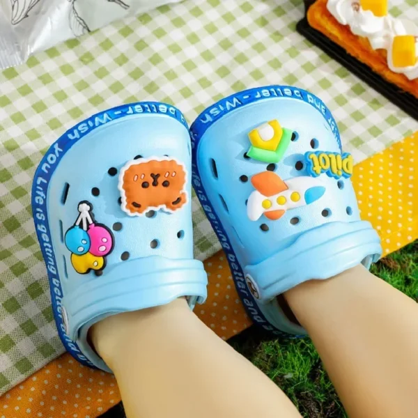 Summer Kids ShoesSandals Hole Children's Shoes Slippers Soft Anti-Skid Cartoon Design Hole Baby Shoes Sandy Beach For Boys Girls - Image 5