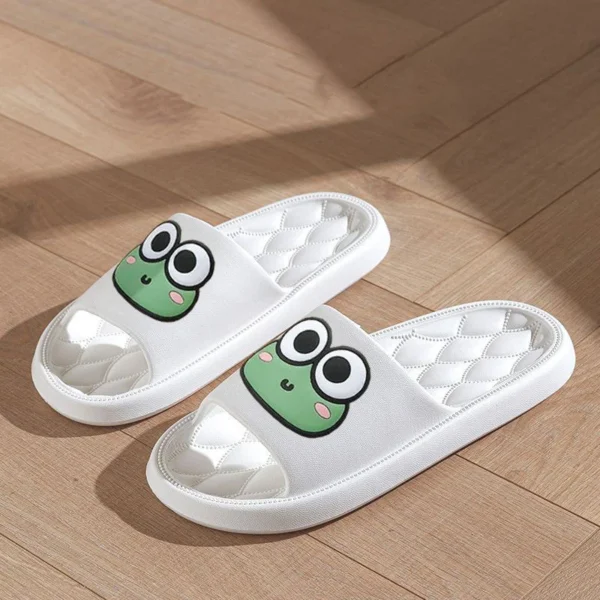 Summer Beach Slides Bathroom Anti Slip Slipper Non-Slip Home Flip Flops Cartoon Frog Soft Sandals - Image 6
