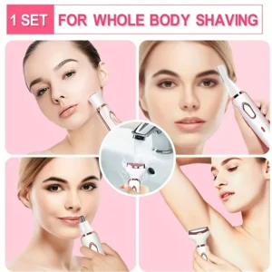 4 In 1 Electric Lady Shaver, Body Hair Removal Epilator, Painless Cordless Trimmer Razor, Gifts For Women