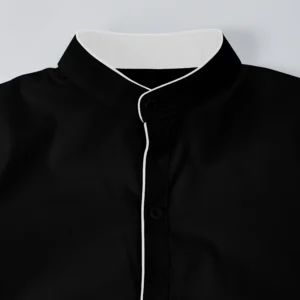 Spring and autumn men's long-sleeved solid color shirt, stand-up collar comfortable button-down fashionable slim shirt
