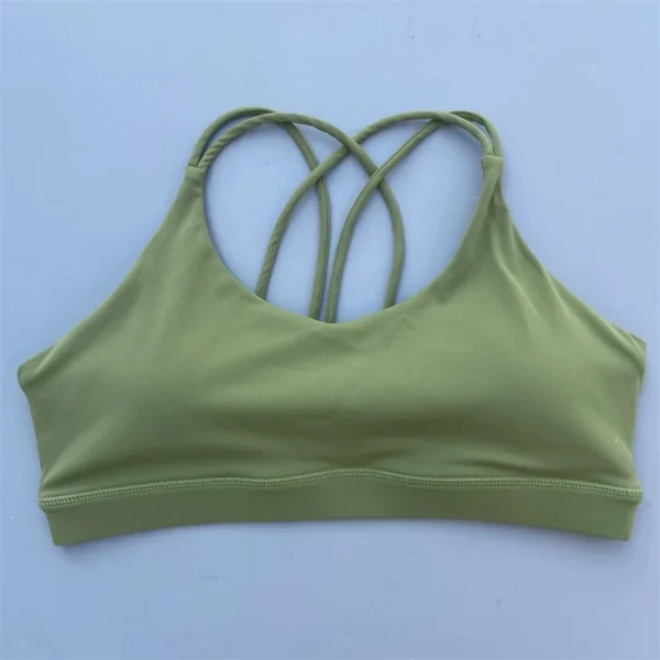 Solid Color soft high strength Women Fitness Bra Tight Sport Top Comprehensive Training Gym Yoga Underwear Tight With Chest Pad - Image 5