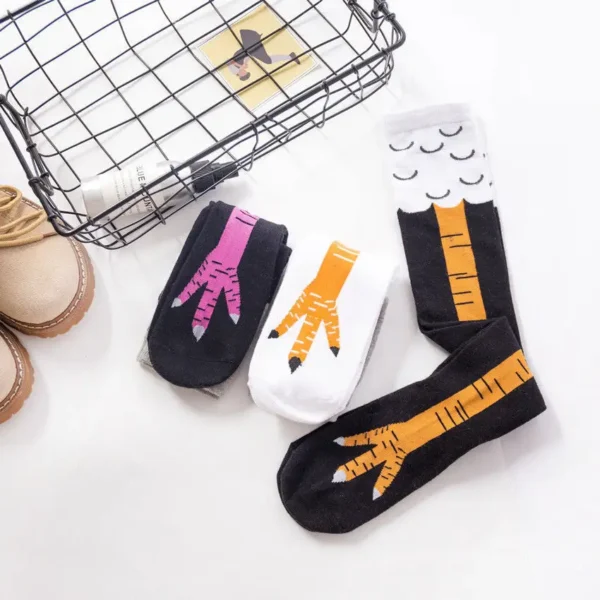 Funny Chicken Paw Stocking Over-knee Pressure Thin Leg Long Stockings Women Spring Autumn Winter Middle High School Girls Socks - Image 6