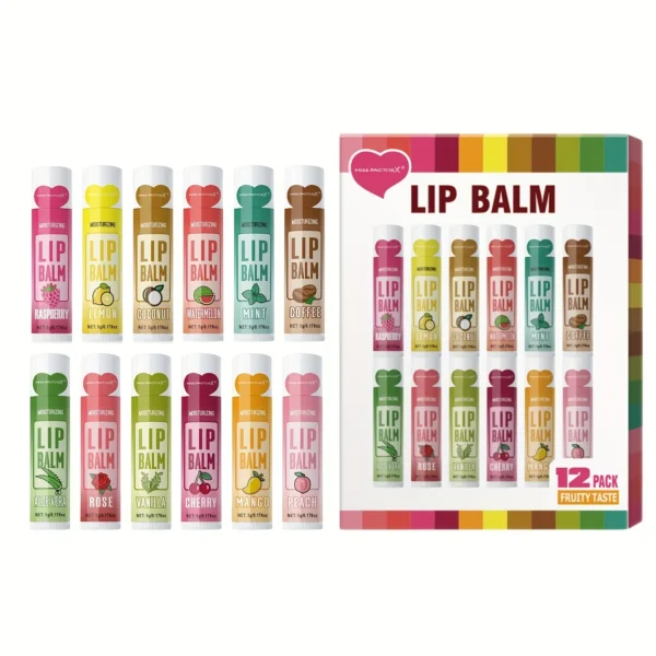 12 PCS/gift lip balm set 5g Deep Moisturizing and long-lasting moisturizing exfoliating to create hydrated lips - Image 5