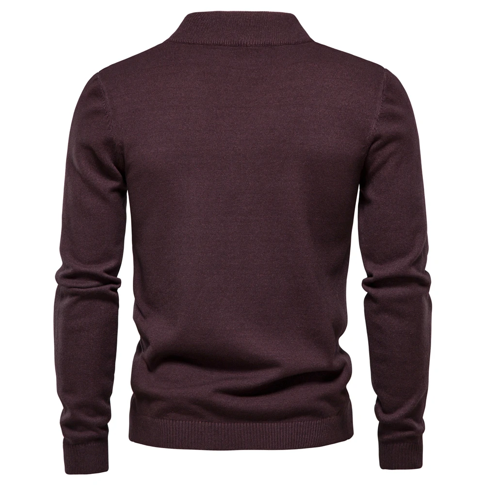 2021 New Winter Thickness Pullover Men O-neck Solid Color Long Sleeve Warm Slim Sweaters Men Men's Sweater Pull Male Clothing - Image 4