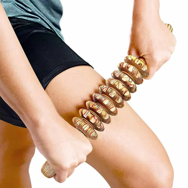 Wooden Therapy Massager Roller Trigger Point Massager Stick for Fascia Cellulite Muscle & Abdomen Body, Muscle Belly Relief Tool - Image 4