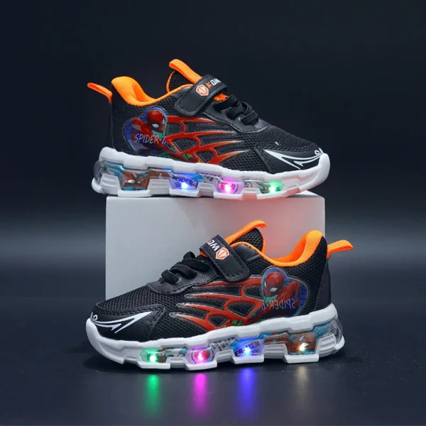 Disney Children's Sneakers Spiderman Boys Girls Casual Shoes Summer Mesh Breathable Student Shoes Kids Anti-slip Casual Shoes - Image 3