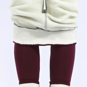 SALSPOR Winter Autumn Leggings Women Velvet 250G High Waist Solid Color Skinny Thick Warm Leggings Casual Prevent Cold Pants