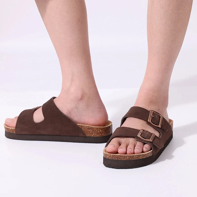 Comwarm Classic Cork Sandals For Women Men Fashion Soft Thick Sole Cork Slippers Summer Beach Sandals Home Open Toe Flat Sandals - Image 3