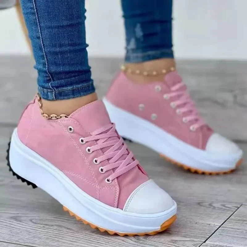 2024 New Fashion Summer Women Casual Shoes Plus Size Sneakers for Women Platform Sport Shoes Female Lace Up Tennis Shoes Size 43 - Image 5