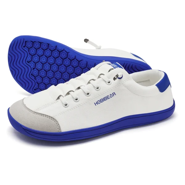 HOBIBEAR Wide Toe Barefoot Shoes for Unisex Minimalist Artificial Leather Sneakers Lightweight Adjustable Slip On Walking Shoes - Image 3