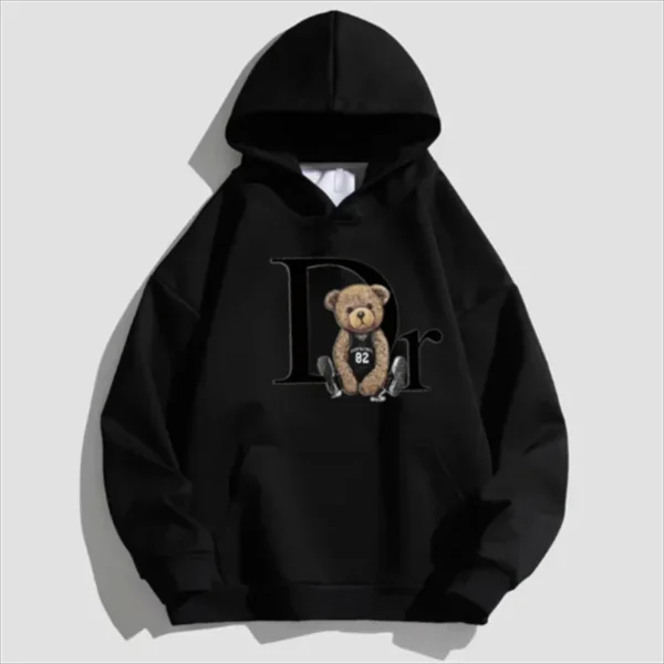 Men's hoodie, casual personality, teddy bear print hoodie, sports fitness fashion sweatshirt, casual pullover, street style - Image 4