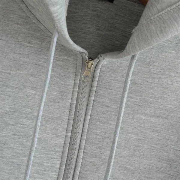 KEYANKETIAN Winter New Women's Zipper Hoodie High Street Unisex style Double Pockets Oversize Loose Sweatshirts Outerwear Top - Image 4