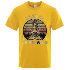 Vintage Namaste Mother Explicit Funny T-shirt T Shirt Men Tshirt Wome Cotton Tees Tops Loose Short Sleeves Oversized Clothing