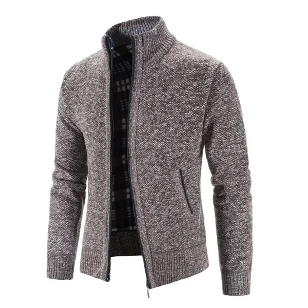 New Arrival Knitted Sweater Men Spring Autumn Casual Fleece Cardigan Men Sweaters Coats Solid Color Plus Size 3XL 5 Colors - Image 6
