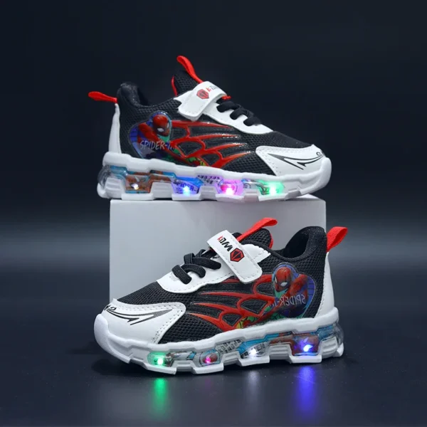 Disney Children's Sneakers Spiderman Boys Girls Casual Shoes Summer Mesh Breathable Student Shoes Kids Anti-slip Casual Shoes - Image 2
