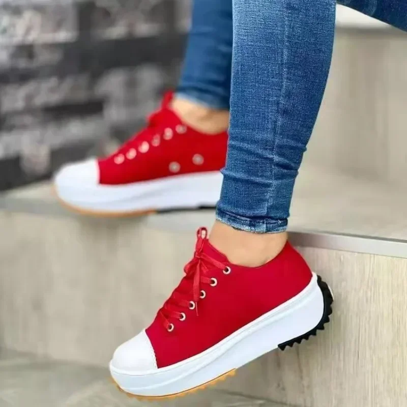 2024 New Fashion Summer Women Casual Shoes Plus Size Sneakers for Women Platform Sport Shoes Female Lace Up Tennis Shoes Size 43 - Image 6